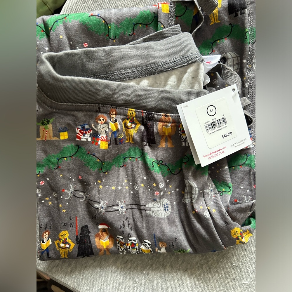 Hanna Andersson unisex size M Star Wars Christmas pajama pants